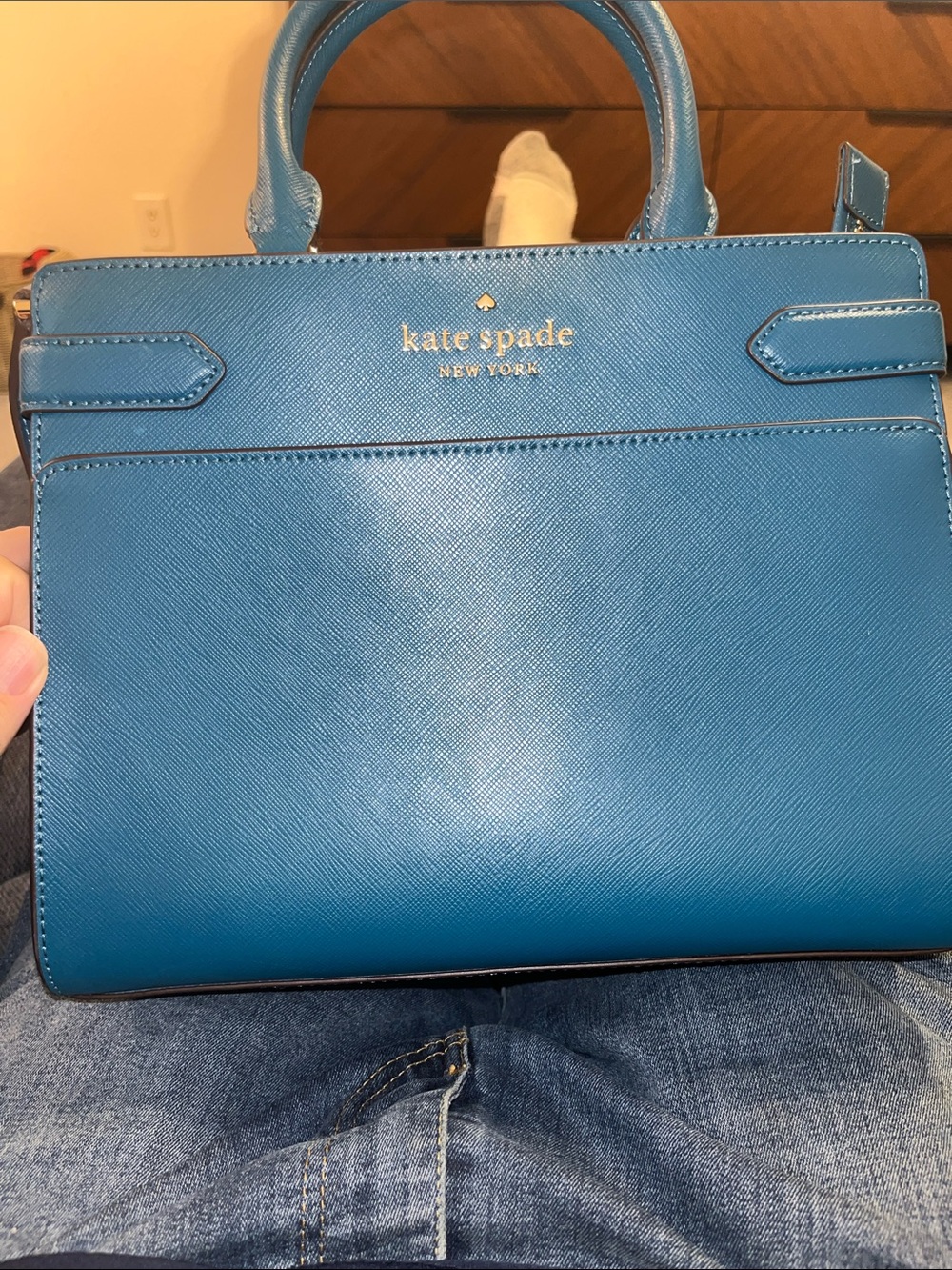 kate spade Blue Leather Top-Handle Satchel